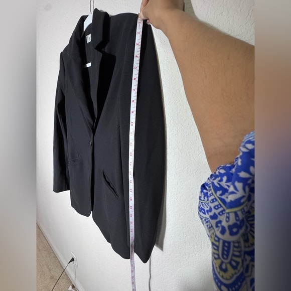 Boston Proper Black Blazer Jacket One Button & No Button Sleeves Size Small - Picture 7 of 13